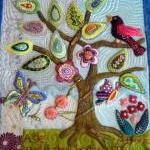 Wool Folk Art Quilt Wallhan..