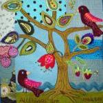 Wool Folk Art Quilt Wallhan..