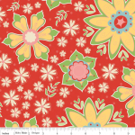 Delighted Fabric Red and Ye..