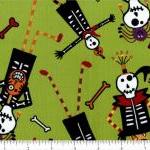 Halloween Fabric Dem Bones ..