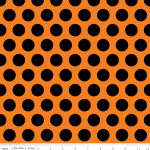 Black Polka Dot on Orange F..