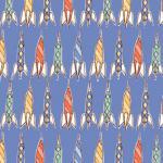 Rocket Stripes Blue Flannel..