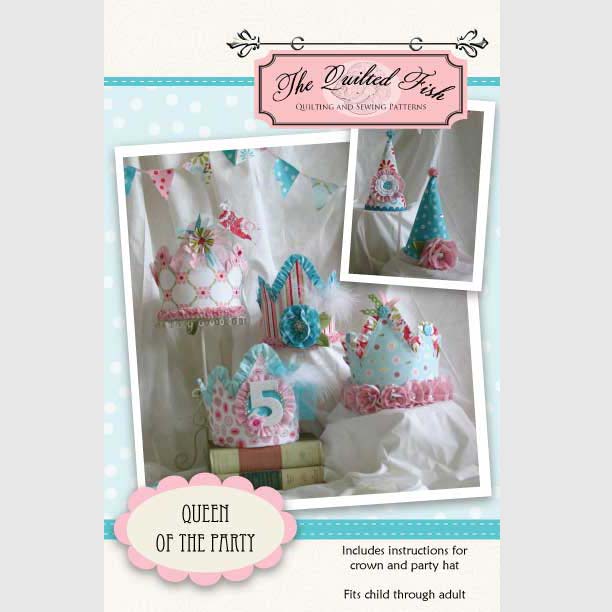 New Queen of the Party Crown and Party Hat Pattern - Just Adorable