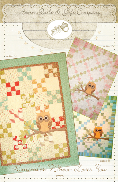 Remember Whoooo Loves You Quilt Pattern Easy and Fun to Make