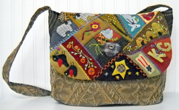 Day Tripper Purse & Travel Bag - Crazy Quilt Handbag!