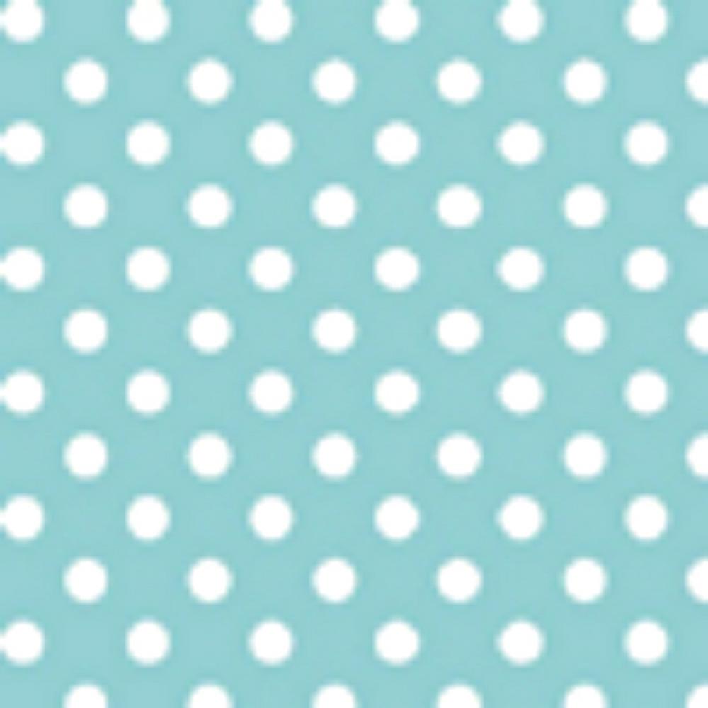 Aqua and White Polka Dot Flannel Fabric from Michael Miller 1 Yard